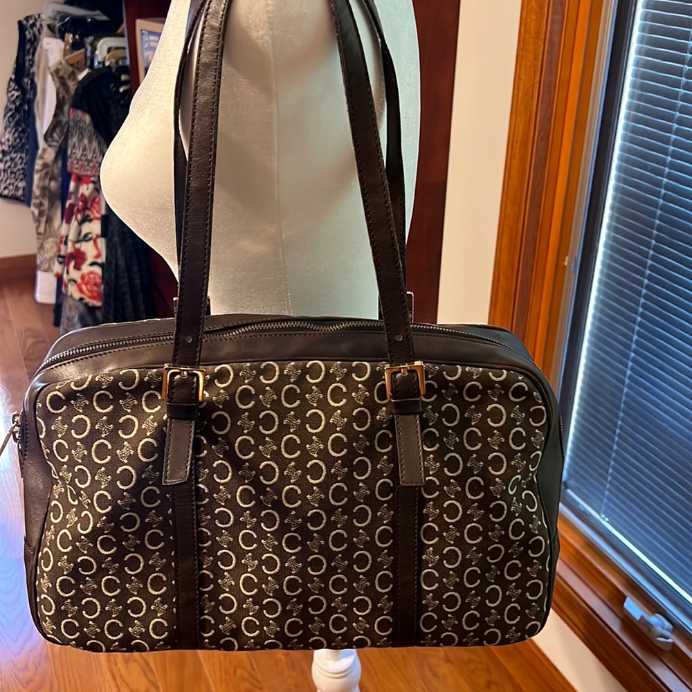 CELINE MACADAM CANVAS BAG